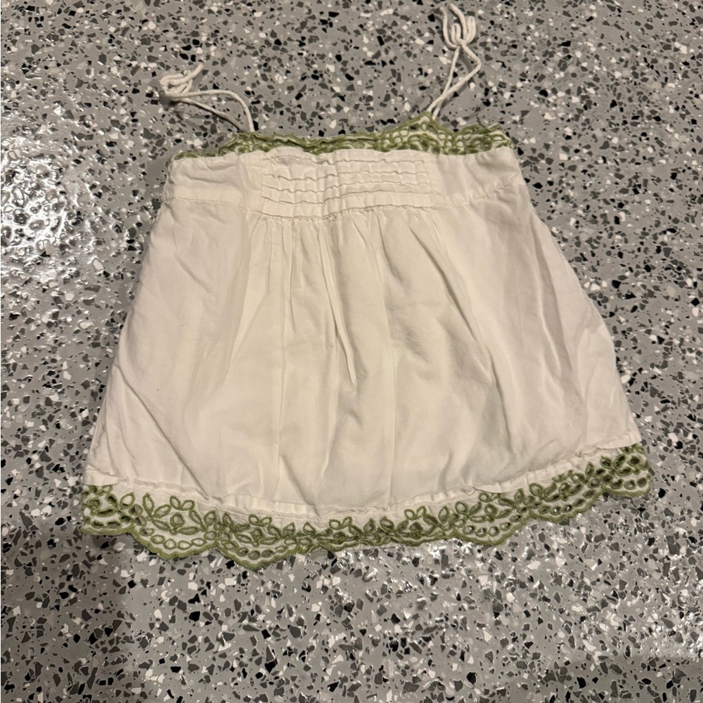GAP Baby White Top with Green Trim